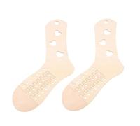 VILLCASE 2piezas Molde Calcetines Ajustable Expositor Calcetines Corazón Bloqueador Madera Corazón Mano Niño Bloqueo Madera Calcetín Ganchillo Ajustable Herramienta Forma Media