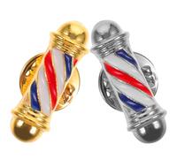 VILLCASE 2piezas Pin de Solapa de Barbero Creativo Diseño de Poste de Barbería Vintage Duradera Regalo para Hombres Accesorio de Moda para Ropa y Suéteres