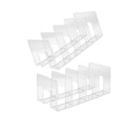 VILLCASE 2piezas Sujetalibros De Estantería Organizador Transparente para Escritorio Archivador De Documentos para Decoración De Oficina y Soporte Libros Estanteria Aguanta Libros Mesa