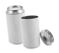 VILLCASE 2piezas Tarros De Metal Con Tapa Para Pintar y Organizar Huchas Infantiles De Resistentes y Decorativas