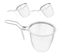VILLCASE 3 Piezas Colador de Malla Fina de Acero Inoxidable para Freír y Escurrir Fideos Mango Resistente y Diseño Fácil de Almacenar para Uso Versátil en Cocina