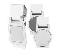 VILLCASE 3 Piezas de Clips para Billetes y Tarjetas en Acero Inoxidable, Diseño Compacto y Portátil, para Uso Diario y Oficina