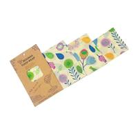 VILLCASE 3 Piezas Envolturas de Cera de para Alimentos Reutilizables Paños de Algodón Orgánico para Conservación Diseño Alternativa Ecológica para Almacenamiento Hermético