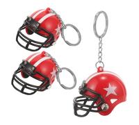VILLCASE 3 Piezas Llavero Casco Miniatura Resistente Rugby Fútbol Hockey Colgante Deportivo para Mochilas Fans