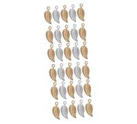 VILLCASE 3 Series Colgante De Hoja Diy Accesorios Pendientes Diy Accesorios Diy Cuatro Encanto Redondo Afortunado Colgantes Decorativos Amuletos Para Hacer Joyas Aleación 200 Piezas*3