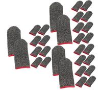 VILLCASE 3 Series De Juego Consejos De Pantalla Táctil Móvil De Dedos Guantes De Compresion Manga De De Juego Manga Del Del Juego Fibra De Plata Negro 10 Piezas*3