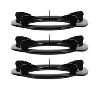 VILLCASE 3 Soportes Redondos para Wok Reutilizables, Anillos de Hierro Resistentes para Estufa de Gas, Rejilla Antideslizante para Cocina Doméstica, Accesorios para Fogones, Juego de 3