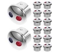 VILLCASE 30 Piezas Tapones de Índice para Grifo de 6,7 Mm Señal de Temperatura Agua Fría y Caliente en Colores Rojo y Azul, Material Abs para Baño y Cocina