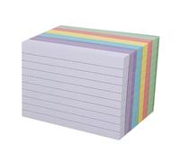 VILLCASE 300 Piezas Tarjetas Índice Rayadas Horizontales Papel para Notas Coloridas Fichas de Estudio sin Perforar para Oficina y Escuela