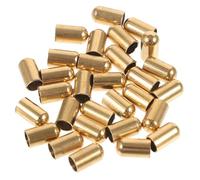 VILLCASE 30piezas Tapas De Extremo Para Cuerda De Metal Dorado Cierres Resistentes Para Pulseras y Collares Accesorios Versátiles Para Cordones De Cuero Diseño Elegante y Duradero