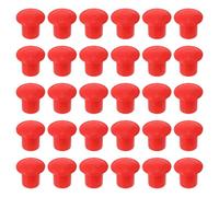 VILLCASE 30piezas Tapones De Seguridad Para Varillas Metálicas Cobertura Protectora De Plástico Color Rojo Reductor De Riesgos Obras Protección Para Extremos De Barras De Acero
