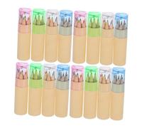 VILLCASE 32 Conjunto Mini Lápices de Colores Portátiles Tubo con Sacapuntas Juego de Colores Cortos para Adultos para Dibujo y Manualidades Artísticas