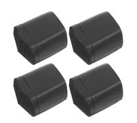 VILLCASE 4 Cubiertas Antideslizantes de Goma para Patas de Escalera, Protectores de Esquina, Compatibles y Versátiles, Color Negro, Pack de 4 Unidades para Uso en Hogar