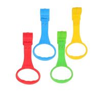 VILLCASE 4 piezas Anillas para Cunas y Parques de Niña Colores Delicados Anillas de Agarre Fáciles de Usar para Aprendizaje Seguridad Infantil