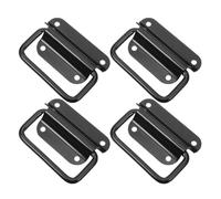 VILLCASE 4 Piezas Asa Tamaño 7.5x6x1.2cm Plegable de Acero Inoxidable Fácil Instalación, Duradera para Caja de Madera y Baúl Adecuado para Espacios de Trabajo Ocupados