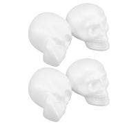 VILLCASE 4 Piezas Cabezas de Calavera de Espuma Fáciles de Moldear para Actividades Educativas y Manualidades Creativas en Interacciones entre Padres E Hijos