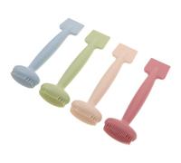 VILLCASE 4 Piezas Cepillo Aplicador de Mascarilla Facial de Silicona Doble Cabeza para Aplicar y Limpiar, Diseño Doble Extremo Fácil de Limpiar para Cuidado DIY Cutáneo