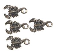 VILLCASE 4 Piezas De De Escorpión De Latón Gargantilla De La Tapa Collares Dije Collar Medallón Escorpión Decoración Dije Pequeño