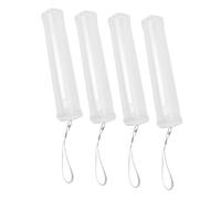 VILLCASE 4 Piezas Estuche Transparente Ajustable para Pinceles y Bolígrafos Organizador Portátil Telescópico Tubo Plástico Compacto para Artistas y Estudiantes Almacenamiento para