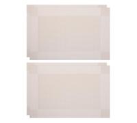 VILLCASE 4 Piezas Manicure Table Mats con Almohadilla de Apoyo para Brazos Tapetes de Mesa Texturizados para Suministros de Uñas Reutilizables y Portátiles para Uso Casa o Salón Blanco