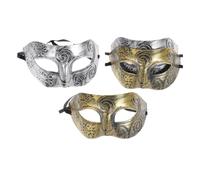 VILLCASE 4 Piezas Máscara de Mascarada de Media Cara para Fiesta y Cosplay, Estilo Vintage Material Abs Resistente y Diseño Antiguo para Hombres y Chicos