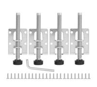 VILLCASE 4 Piezas Patas Ajustables y para Niveladores Resistentes Que Previenen Deslizamientos Protegen Suelos Irregulares Muebles de Acero Laminado en Frío Armarios y Gabinetes