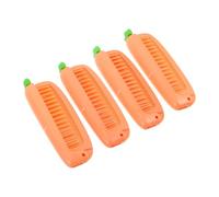 VILLCASE 4 Piezas Peine Portátil para Diseño de Zanahoria Peine Fino Plegable de Dibujos Animados Cepillo Compacto para Viajes Escuela y Fiestas de Unidades