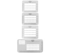 VILLCASE 4 Piezas Plantilla de Sobres Transparente de Pp para Estudiantes Guía de Direcciones y Diseño Ecológico para Cartas y Escritura a Mano