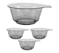 VILLCASE 4 Piezas Set de Accesorios para Peluquería Bol Grande de Plástico Transparente, Resistente a Manchas y Diseño Multipropósito para Uso Profesional en Salones