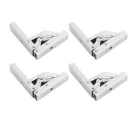 VILLCASE 4 Soportes Plegables para Estantes de Acero Laminado en Frío Bisagras para Muebles, Posicionamiento Preciso y Aplicación Versátil, Ideales para Montaje en Pared y Uso DIY