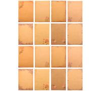 VILLCASE 40 Hojas de Papel de Carta Borde Retro de Papel Kraft para Escribir Cartas Escritura Suave y Diseño Europeo Adecuado para Dejar Mensajes y Copiar Poemas Estilo Varios estilos