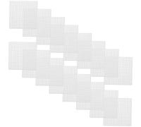 VILLCASE 40 Piezas De Malla Plástica De 3'' X 3'' Para Bordado Bordado De Punto De Cruz 6 Unidades Para Patchwork Color Blanco