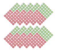 VILLCASE 480 Unidades Pegatinas de Marcas de Verificación y Cruces Autoadhesivas en Colores Verde y Rojo Esquinas Redondeadas y Registro Fácil y Removible para Control de Inventario