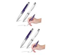 VILLCASE 4piezas Bolígrafos Multifuncionales Luz Led De Bolígrafos De Bola y Stylus Capacitivo para Tablets y Dispositivos De Pantalla Táctil