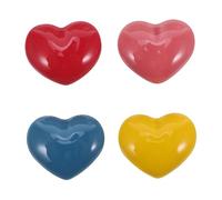 VILLCASE 4piezas Botones Wc Forma De Corazón Pulsador Empotrable Colorido Para Tanque De Inodoro Recambio Plástico Resistente Accesorio Decorativo Antideslizante Para Baño Moderno