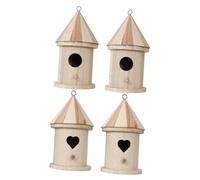 VILLCASE 4piezas Casita para Pájaros De Madera Sin Terminar Kit para DIY Decoración De Jardín para Pintar y Pintar