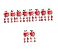 VILLCASE 5 Juegos Encanto De Manzana De Metal Anillos Rings Accesorios Manzana Organizador De Collares Amuletos Para Hacer Joyas Encantos De La Pulsera Colgante De Bricolaje Rojo 10 Uds * 5