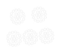 VILLCASE 5 Juegos Soporte Colgante De Ojo De Cerradura Cuadro Colgado Perchas Kit para Colgar Cuadros Marco De Imagen Redondo Controlador De Punto De Cuadro Película El Plastico 50 Uds * 5