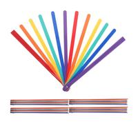 VILLCASE 5 Piezas de Marco para Abanicos de Mano Plegables de Plástico Color Arcoíris Anillo Metálico Material DIY para Manualidades Baile Fotografía y Decoración Portátil