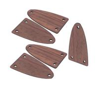 VILLCASE 5 Piezas de Tapas para Varilla del Alma de Guitarra Acústica de Madera Diseño Elegante, Protección Ligera para Clavijero, 3 Orificios, Adecuado para Reemplazo y Mejoras DIY