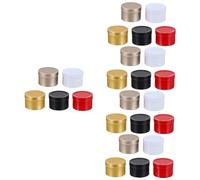 VILLCASE 5 Series Botes Metálicos Para Velas Con Diseño Navideño Frascos Reutilizables Para Hacer Velas Almacenamiento De Especias Y Dulces Rojo Dorado Negro Mate 5 Piezas X 5