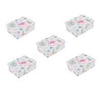 VILLCASE 5 Uds Caja De Lata De Dulces Europea Tarro De Lata De Almacenamiento Para Dulces Con Tapa Para Galletas Contenedor De Bálsamo Labial De Vela Vacía