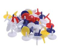 VILLCASE 50 Marcadores de Balones de Golf de Plástico Duradero, Redondos de 18 Mm, Accesorios para Marcar Precisión en Terreno de Golf Color Aleatorio