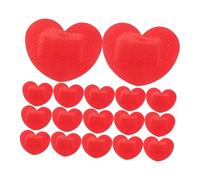 VILLCASE 50 Parches Adhesivos en Forma de Corazón Rojos Pequeños 34X27 MM Transpirables y Autoadhesivos Cuidado de Heridas Vendaje Portátil para Primeros Auxilios y Uso Diario