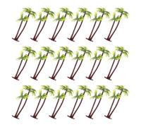VILLCASE 50 Piezas Unidades Mini Plantas Artificiales Palmeras de Plástico Decorativas para Tartas Acuarios Terrarios Paisaje Micro Modelo Tropical