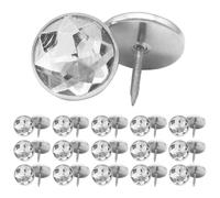 VILLCASE 50 Tachuelas Decorativas para Sofá de Acrílico Cristal sin Rebabas, Clavos para Muebles Resistentes y Elegantes para Decoración del Hogar