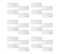 VILLCASE 50 Unidades Etiqueta Resistente Decoloración Plata Rectangular de Acero Inoxidable Metálica Superficie Pulida para Grabado y Boutiques de Moda