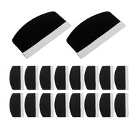 VILLCASE 50 Unidades Herramienta de Aplicación de Vinilo Forma Curva Ergonómica, Raspador de Película Móvil de Plástico Negro para Instalación Fácil y Eliminación de Burbujas en Tintes y