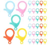 VILLCASE 50piezas Cierres Langosta Plástico Pequeños Para Joyería Diy Pulseras Collares y Llaveros Cierre Garras Accesorios Hacer Pendientes Pack