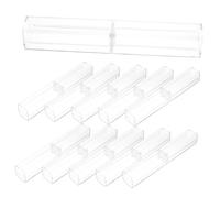 VILLCASE 50piezas Estuche para Lápices Transparente Cajas para Bolígrafos Individuales Estuches Vacíos para Bolígrafos para Obsequio de Oficina y Escuela Unidades